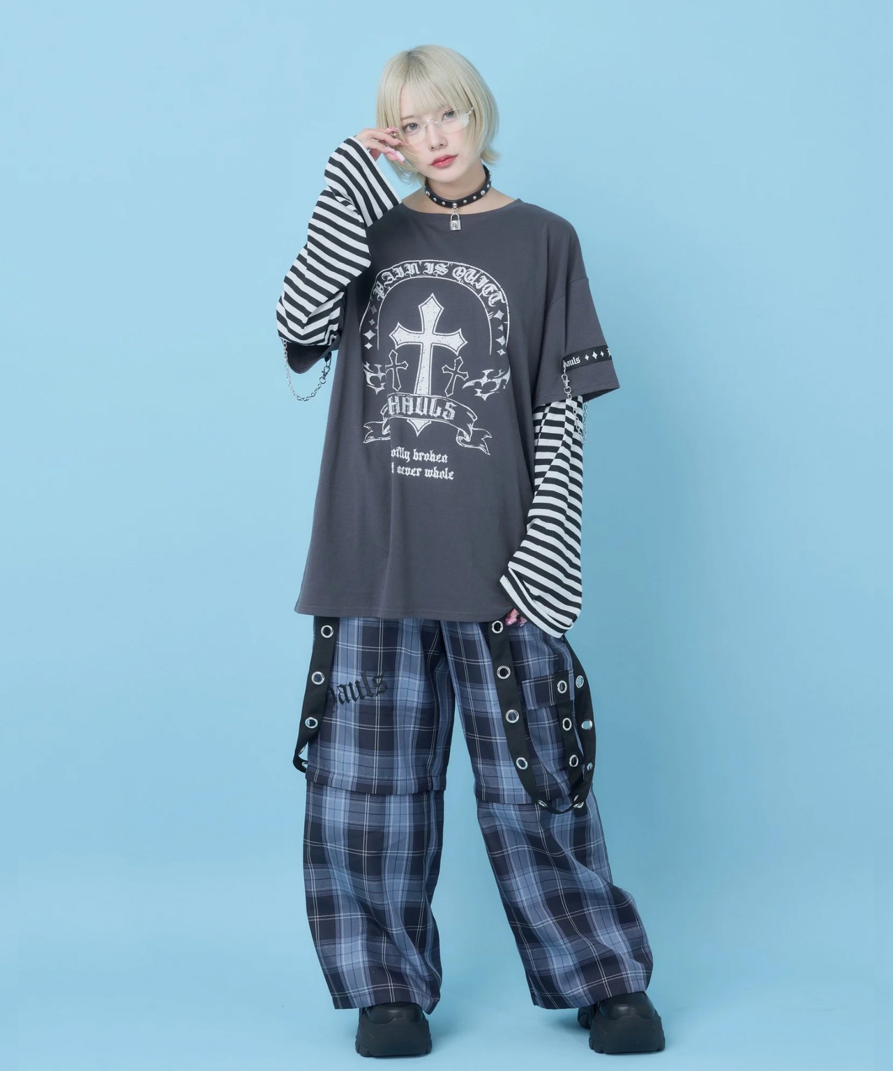 厨二病卍レイヤー風ロンTEE