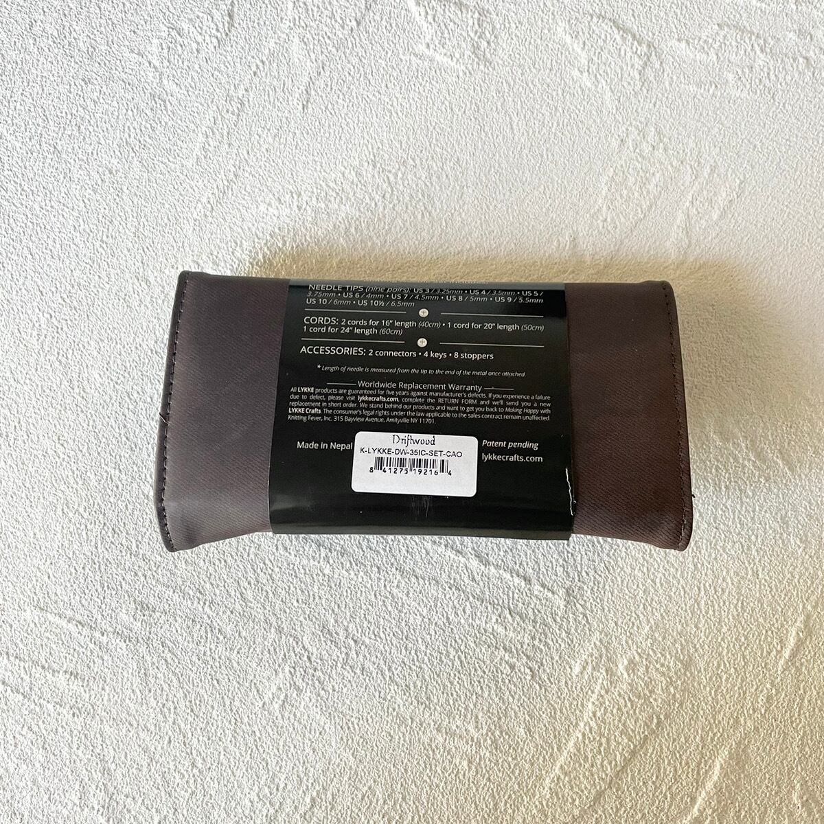 LYKKE 付け替え式輪針セット Driftwood 針長3.5インチ【cacao fabric