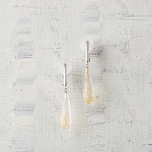 Pince(パンス)シトリンのシルバーイヤリング