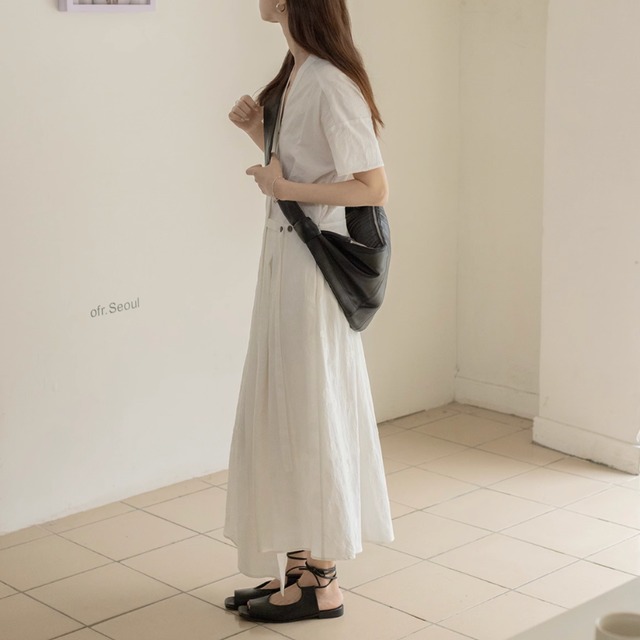 ジャガードリネンワンピース