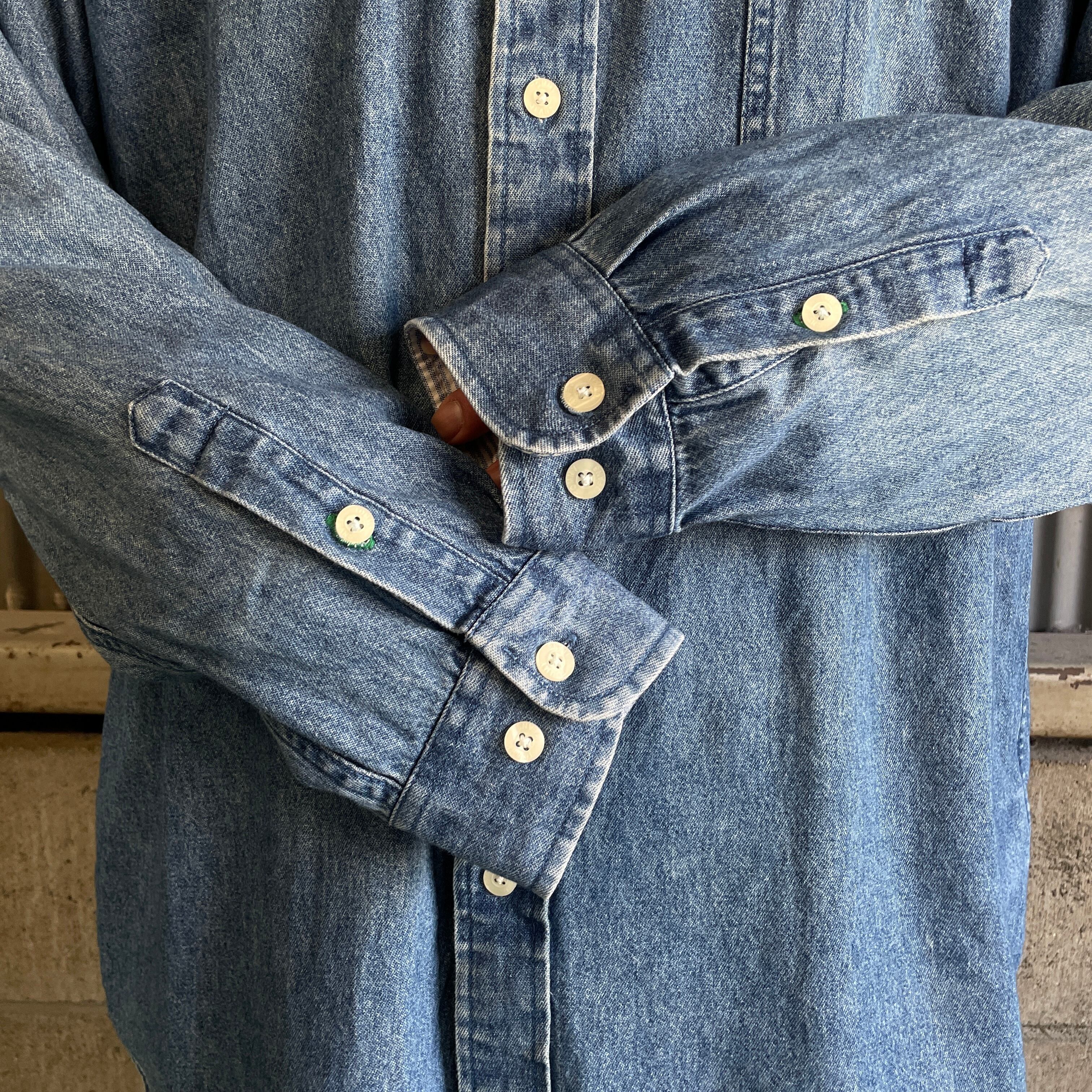 トミーヒルフィガー 90s ラガーシャツ 極厚コットン L 紺 刺繍 輸入 古着 TOMMYHILFIGAR/トミーヒルフィガー】ラガーシャツ | 古着屋KAKAVAKA