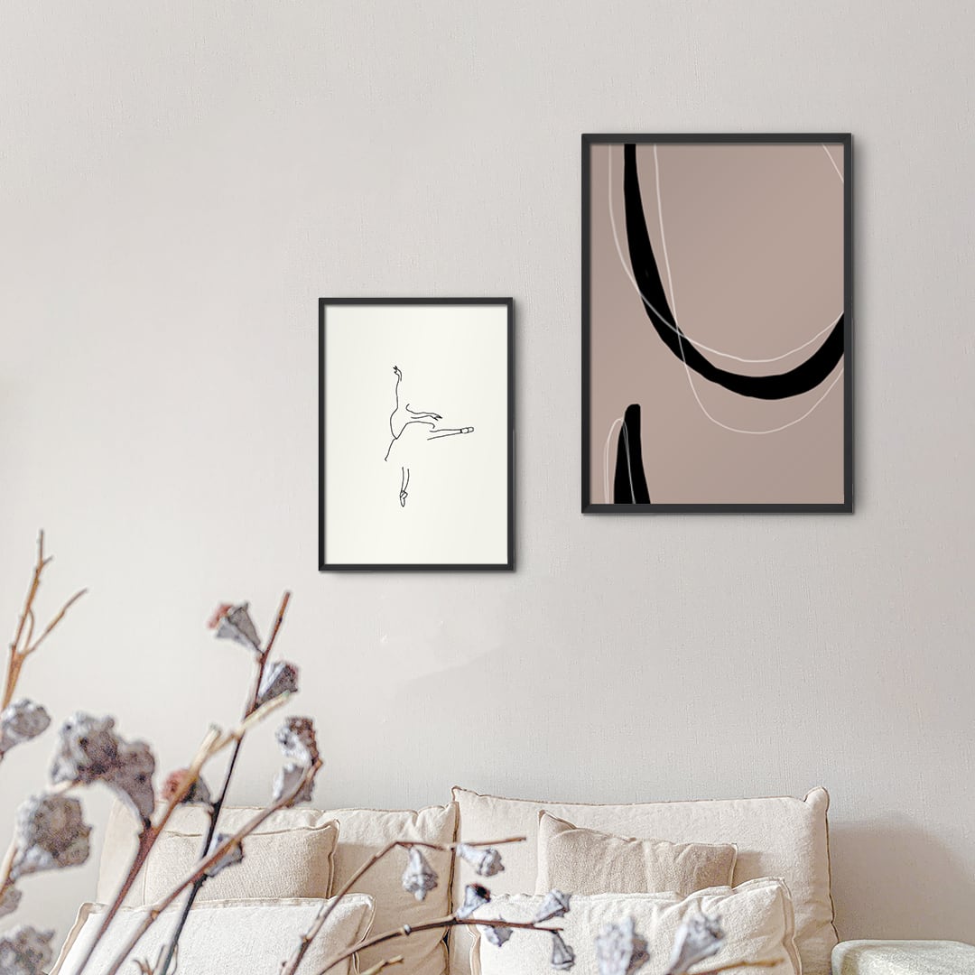 F002】CUT / マットブラック / ポスターフレーム | ポスター屋さん