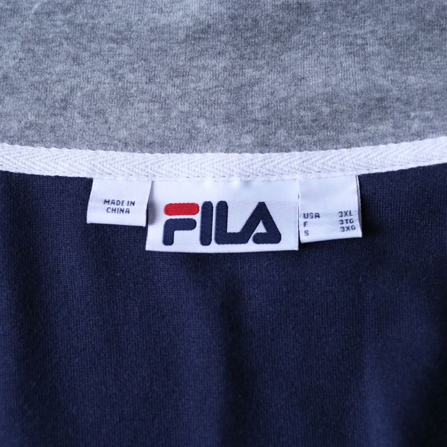 "FILA" bi-color XXXL super over silhouette track jacket