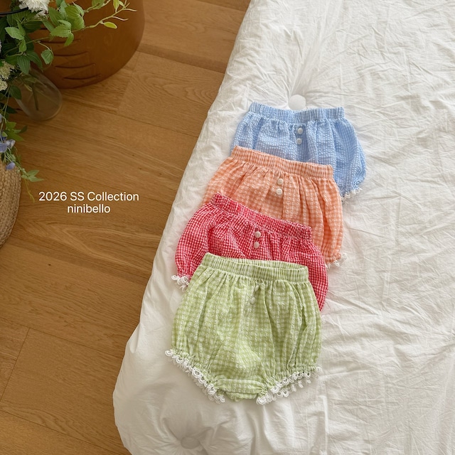 【取寄】ninibello|bebe saekom lace bloomer|ベベセコムレースブルマ|12M-18M|baby|26 summer 2nd