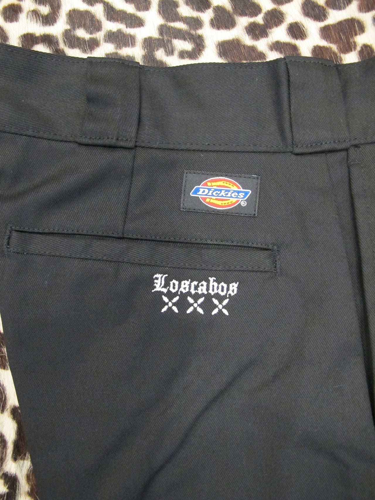 DICKIES 874 刺繍入りオリジナルワークパンツ ブラック | junktrap