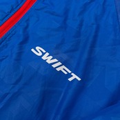 希少 レア SUZUKI スズキ SWIFT スイフト ロゴプリント 中綿 ジップアップ ジャケット サイズ LL /メンズ/ブルー×レッド