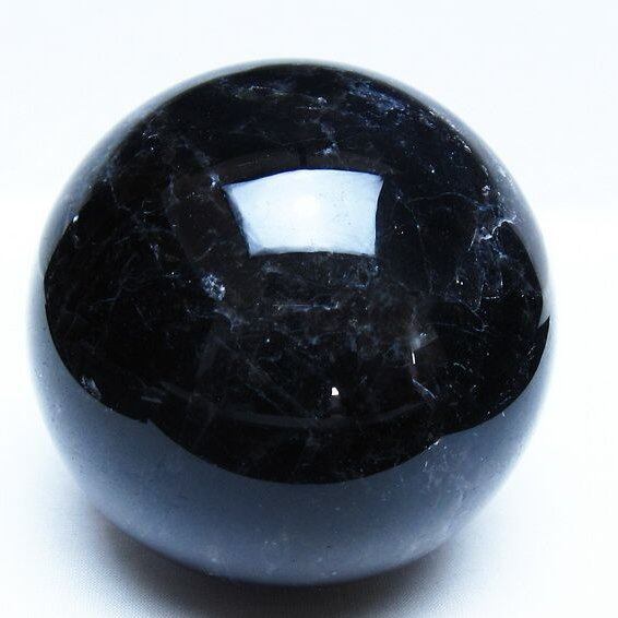 1.4Kg モリオン 黒水晶 丸玉 100mm スフィア 一点物 151-9383