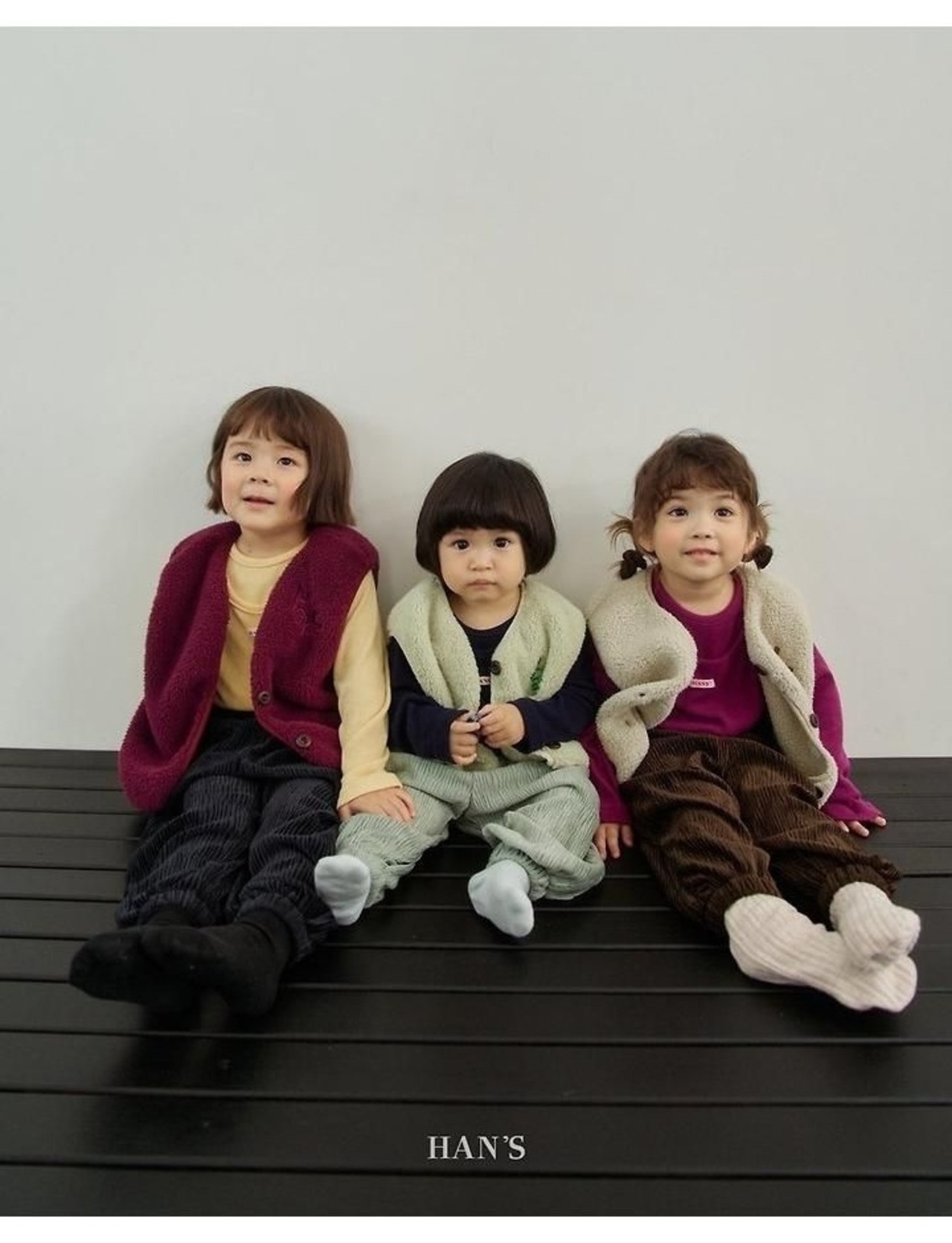 ハンス / Hans / ダオルプリーツパンツ / 韓国子供服 / キッズ / 26winter〖取寄〗*XXS~JS*