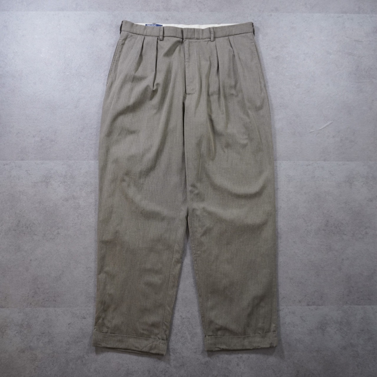90s Polo by Ralph Lauren herringbone cotton TROUSERS W38L31 古着 - 2