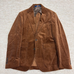 RALPH LAUREN CORDUROY TAILORED JACKET BROWN