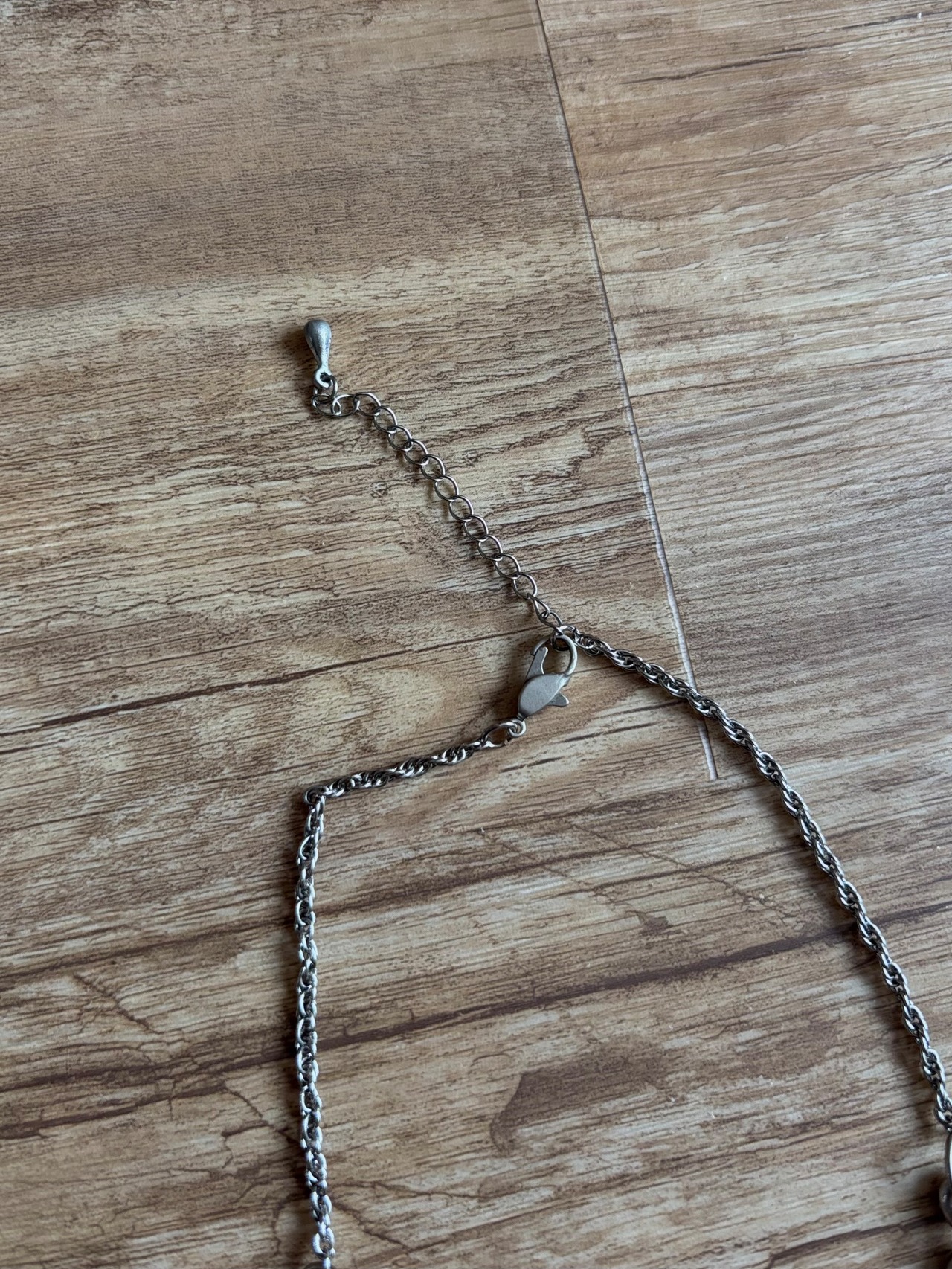 vintage drop chain statement necklace-5290-7