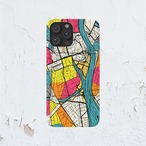 受注生産 iPhoneケース カラフル街区の都市地図コラージュ｜都市地図 UMAP005C