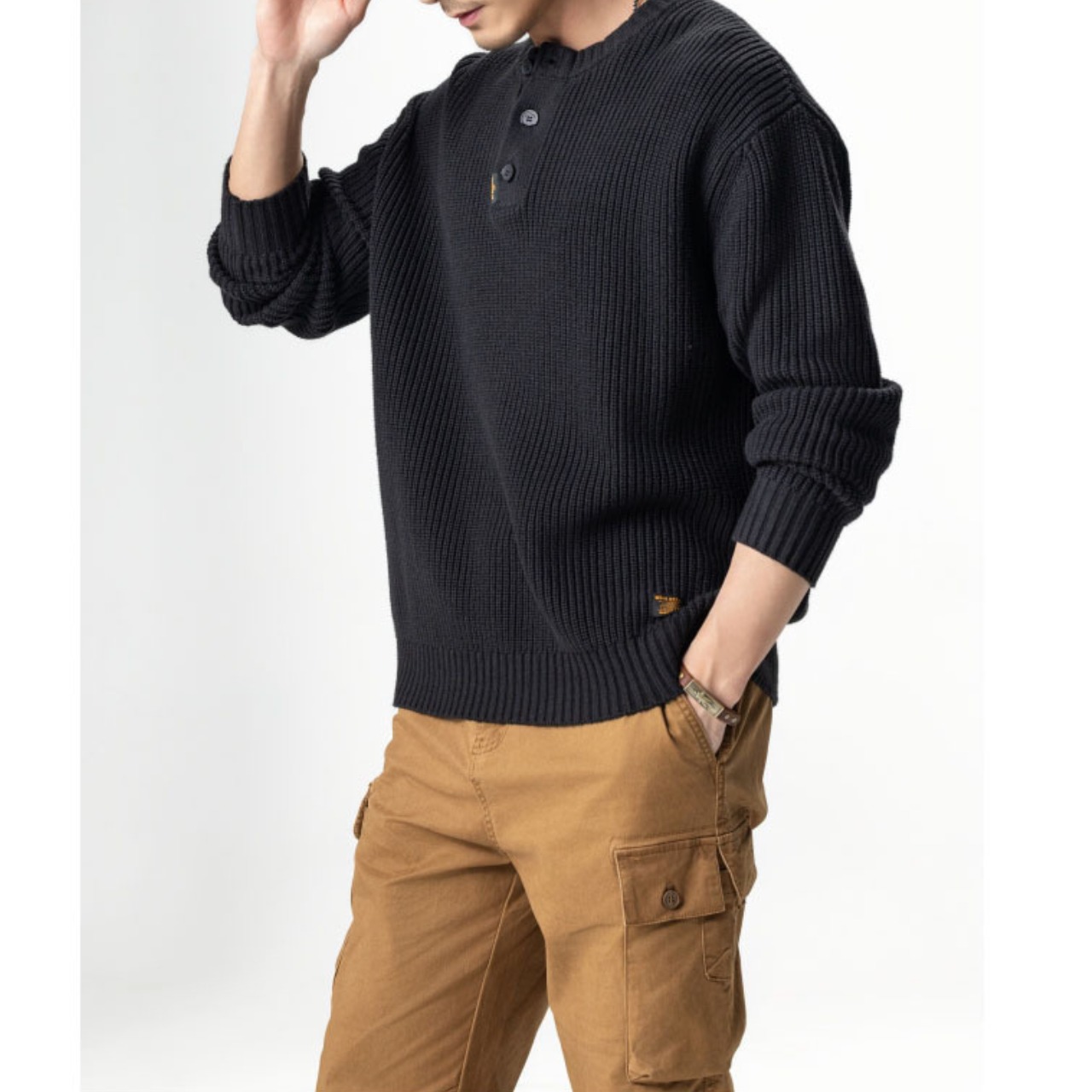 【Soft Structure】ヘンリーネック リブニット　TB1991・画像7