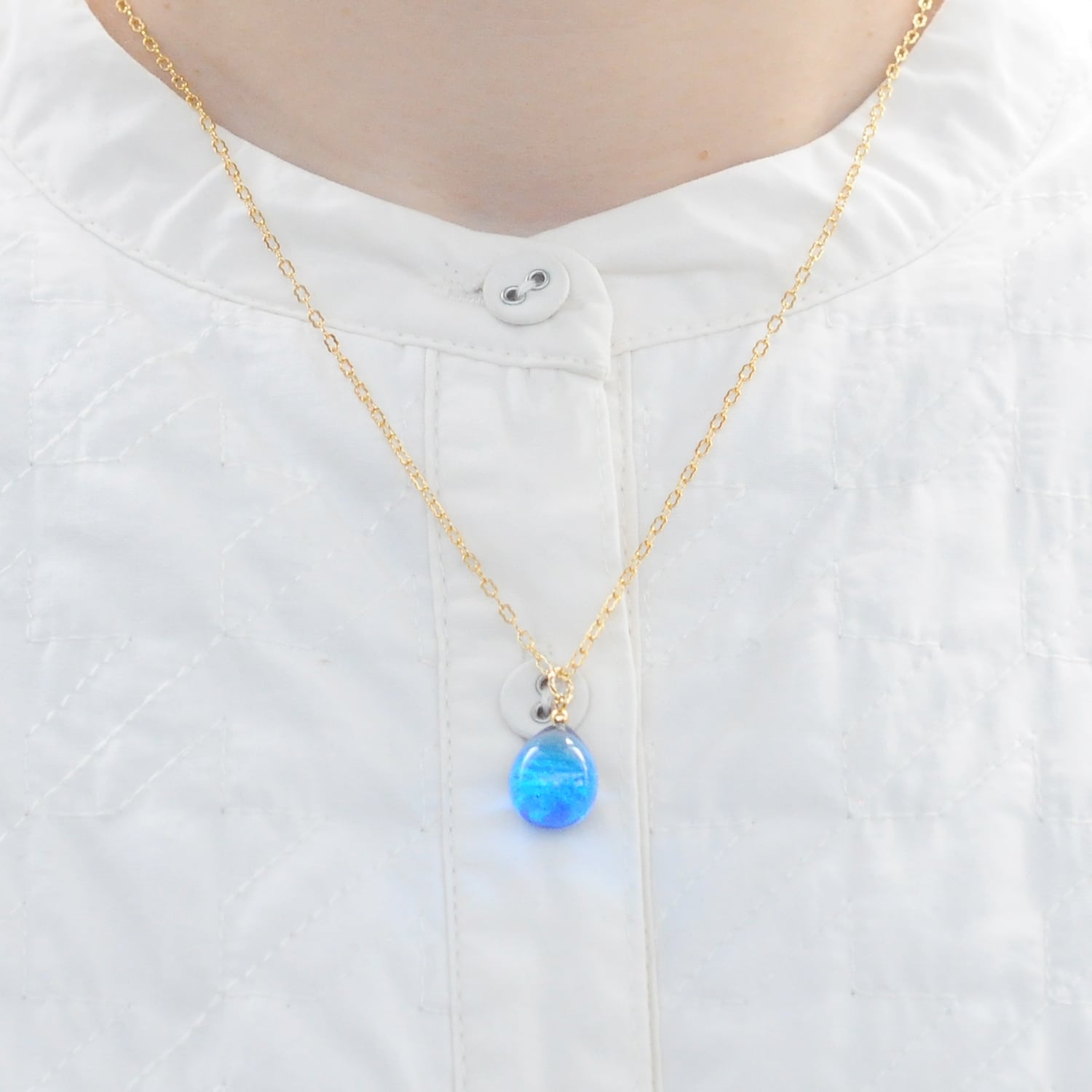 ブルーネックレス＊ゴールドカラー | Soukore（ソウコレ）