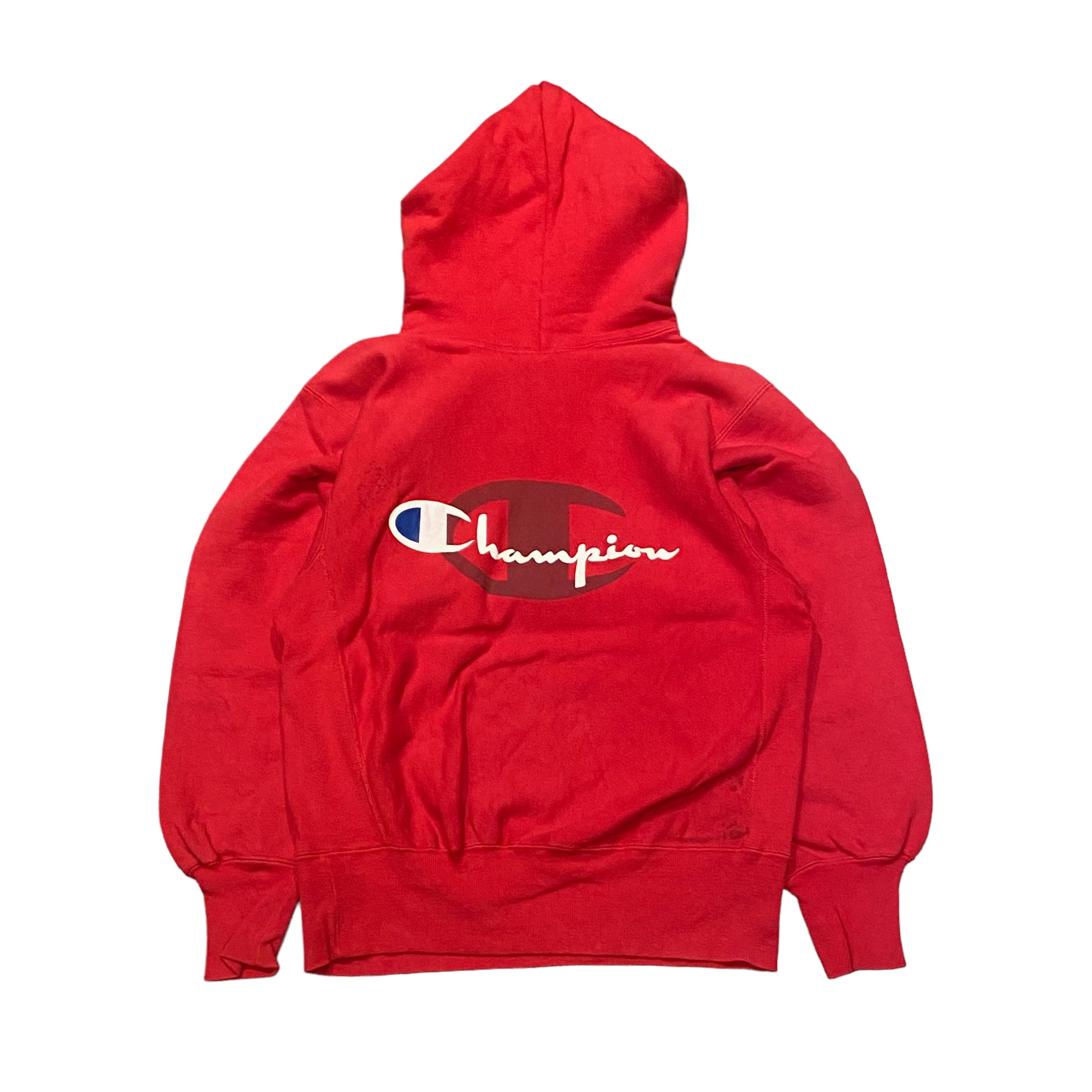 90's Champion バックプリント Reverse Weave Sweat Parka / チャンピオン リバースウィーブ スウェット  パーカー 刺繍タグ 目付き 古着 ヴィンテージ