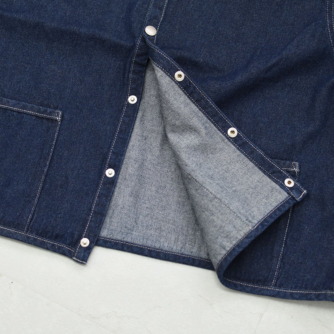 DANTON [ダントン] W Cotton Denim Collarless Jacket [DT-B0397SOU