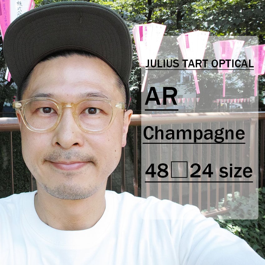 JULIUS TART OPTICAL AR ブリッジ:24ｍｍ Champagne シャンパンクリア メガネフレーム 復刻 中目黒の メガネ・サングラスセレクトショップ 