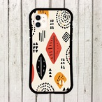 受注生産 iPhoneケース 赤黒白の記号タリスマン柄｜幾何学シンボル TALM062C