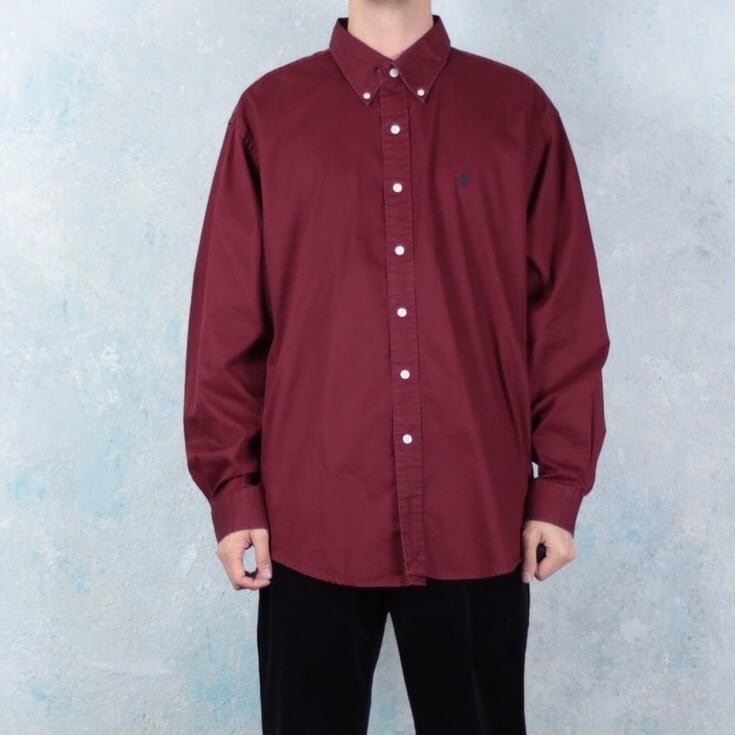 Polo by Ralph Lauren ワインレッド B.Dシャツ【FF-3105】 | cv