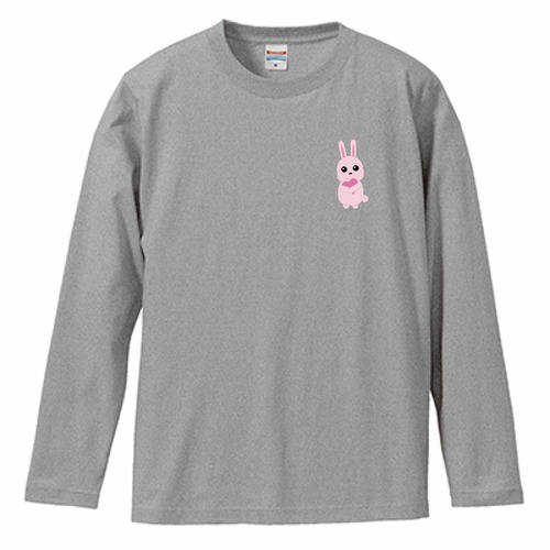 うさぎのラブレター(長袖A) (ミックスグレー)