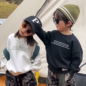 【即納】英字文字ロゴ長袖トップス