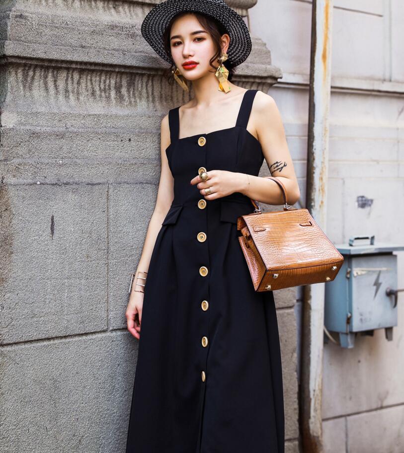 ノースリーブワンピース ロング フレア スクエアネック シンプル