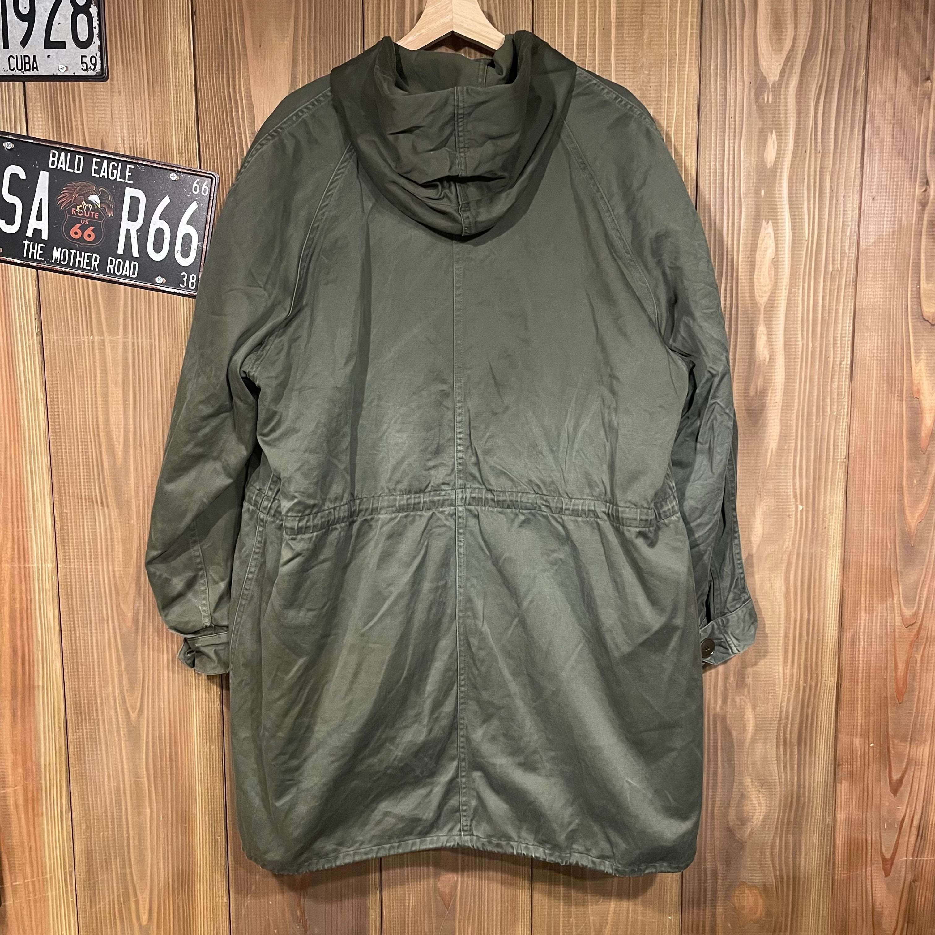 70s80s フランス軍 M-64 パーカー モッズコート ライナー付き 92C 80s フランス軍 M-64 フィールドパーカー パイルライナー付き オリーブ