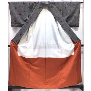 着物・紬・グレー系地・No.200701-1644・梱包サイズ80