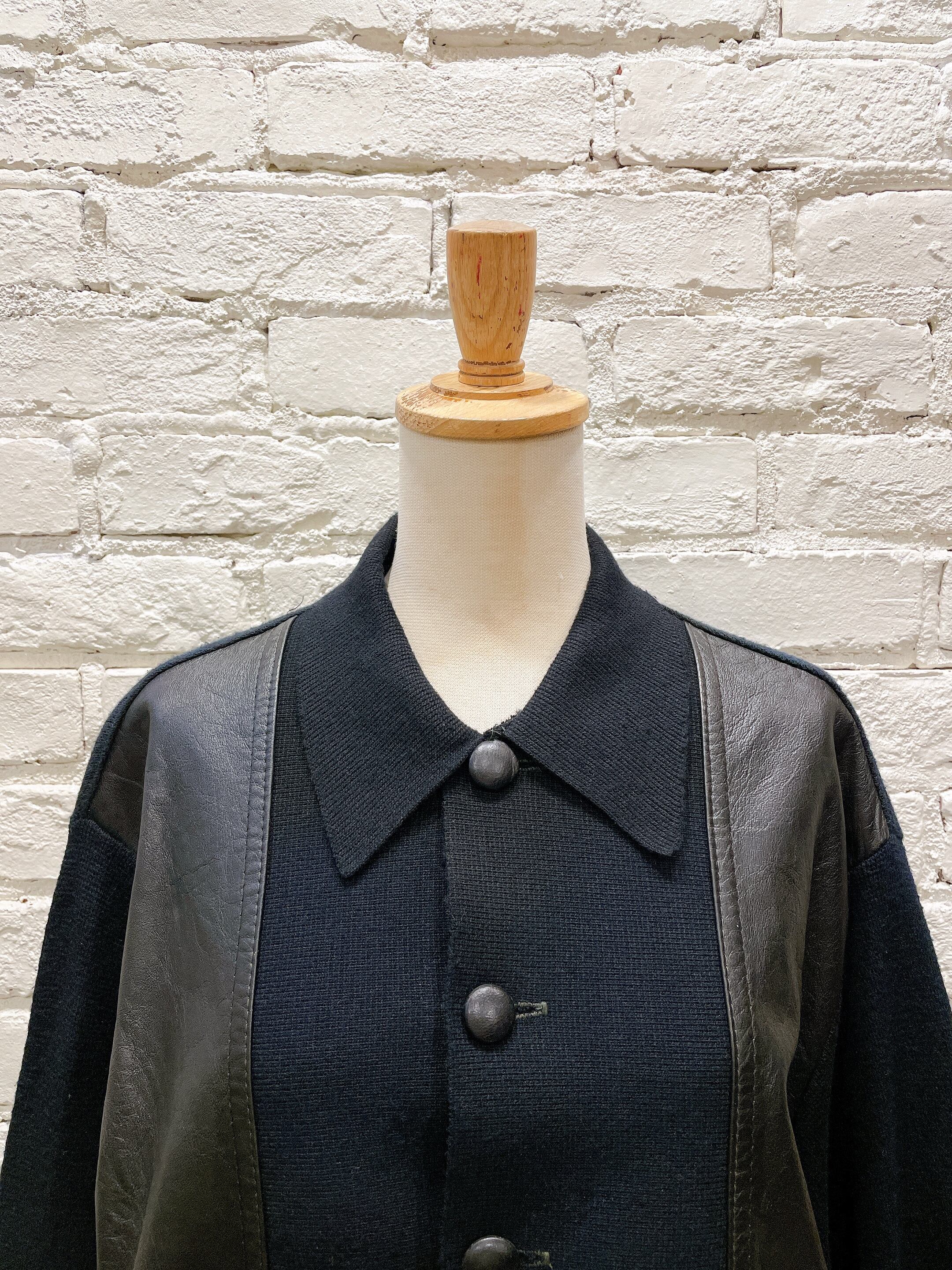 60年代〜 レザー切替ヴィンテージニットジャケット | Used & Vintage 