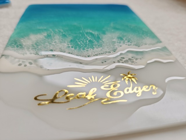 163.オーシャンレジンアート 折りたたみミラー大