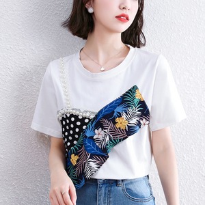 かわいいステッチフリルトップ半袖Ｔシャツ