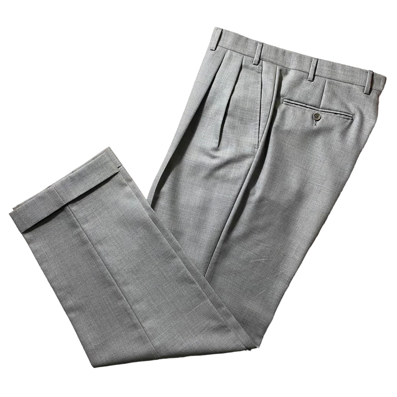 vintage CANALI silk brend glen check suits set-up