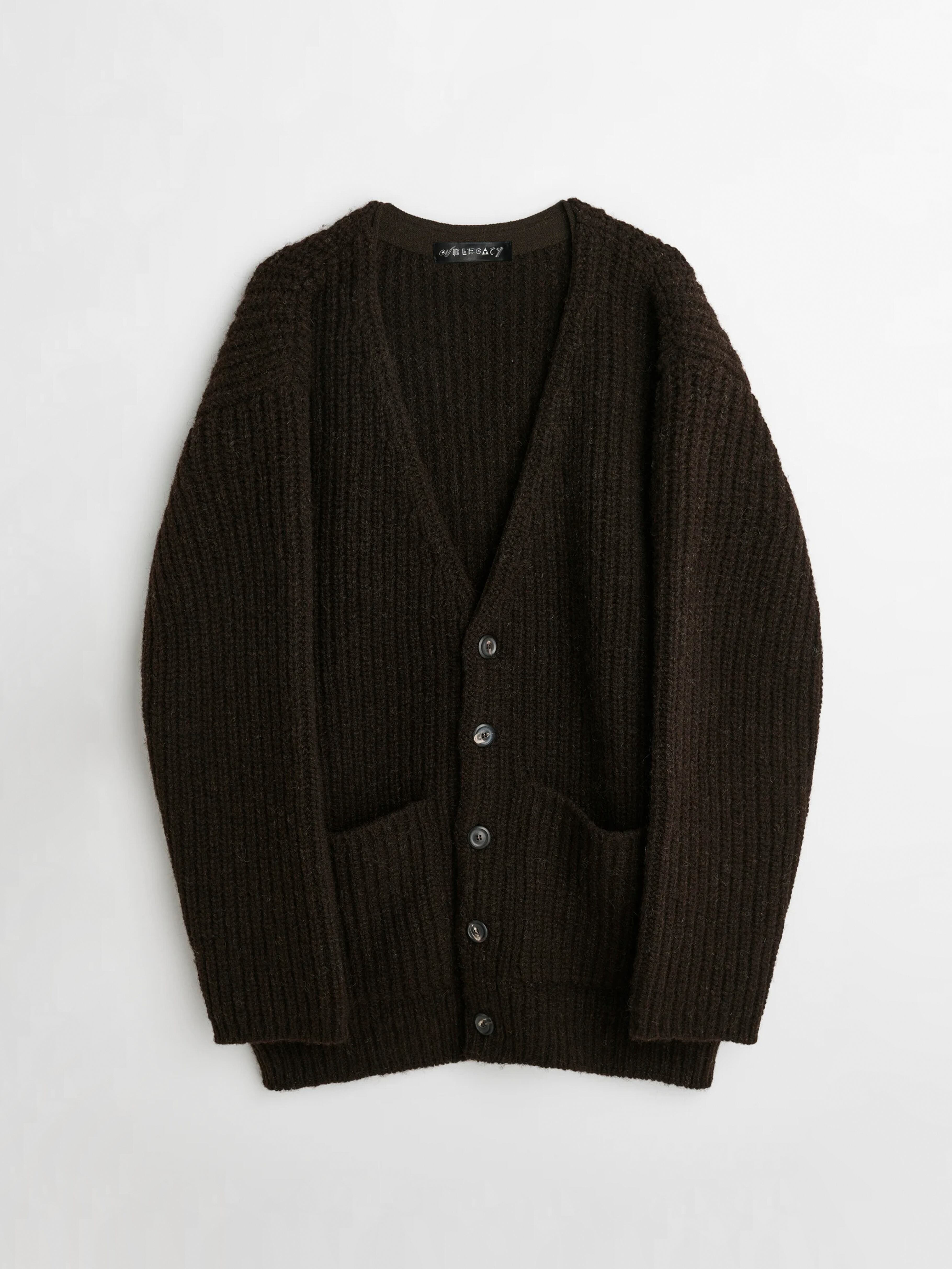 OUR LEGACY COLOSSAL CARDIGAN Welsh Black Albion Wool M4233CW | BEST PACKING  STORE