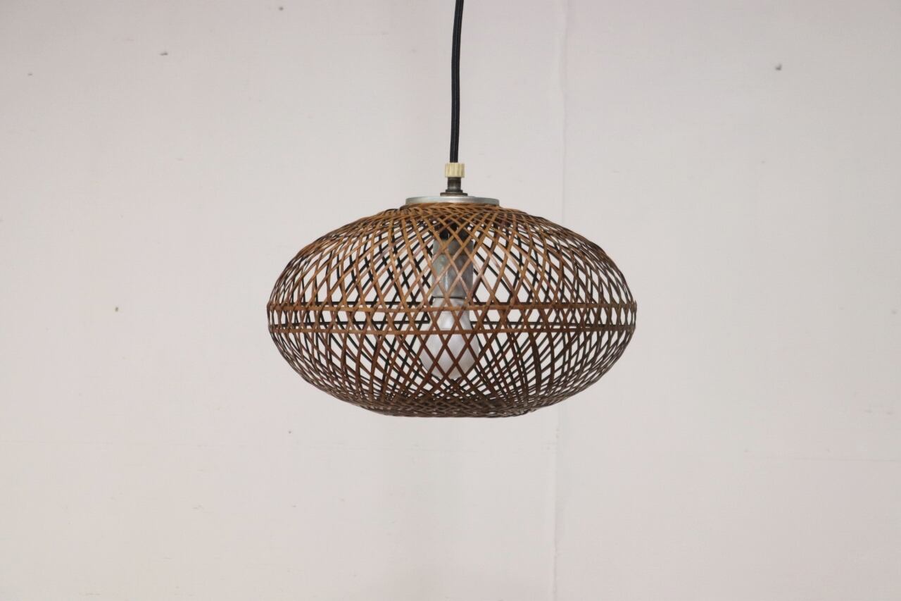 レトロ 竹細工 ペンダントランプ ライト 吊り下げ 照明 シェード 和