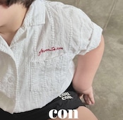 【取寄/韓国直送】CON 26/SM フレンチホワイトシャツ|夏服|韓国子供服