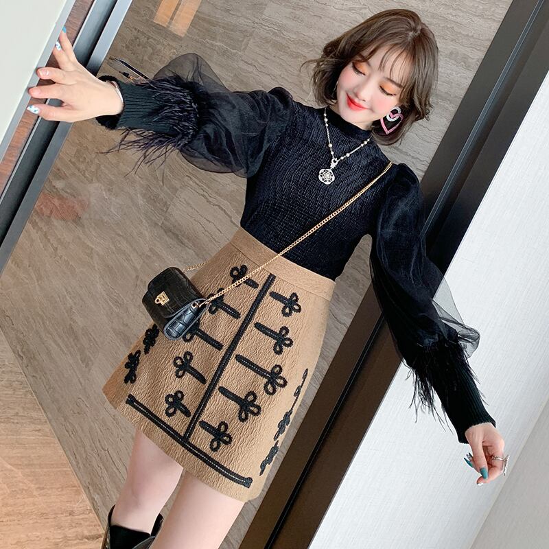 プリーツメッシュシャツ トップス オータムウィンター 秋物 冬物 ステッチ MIUCO58772267889