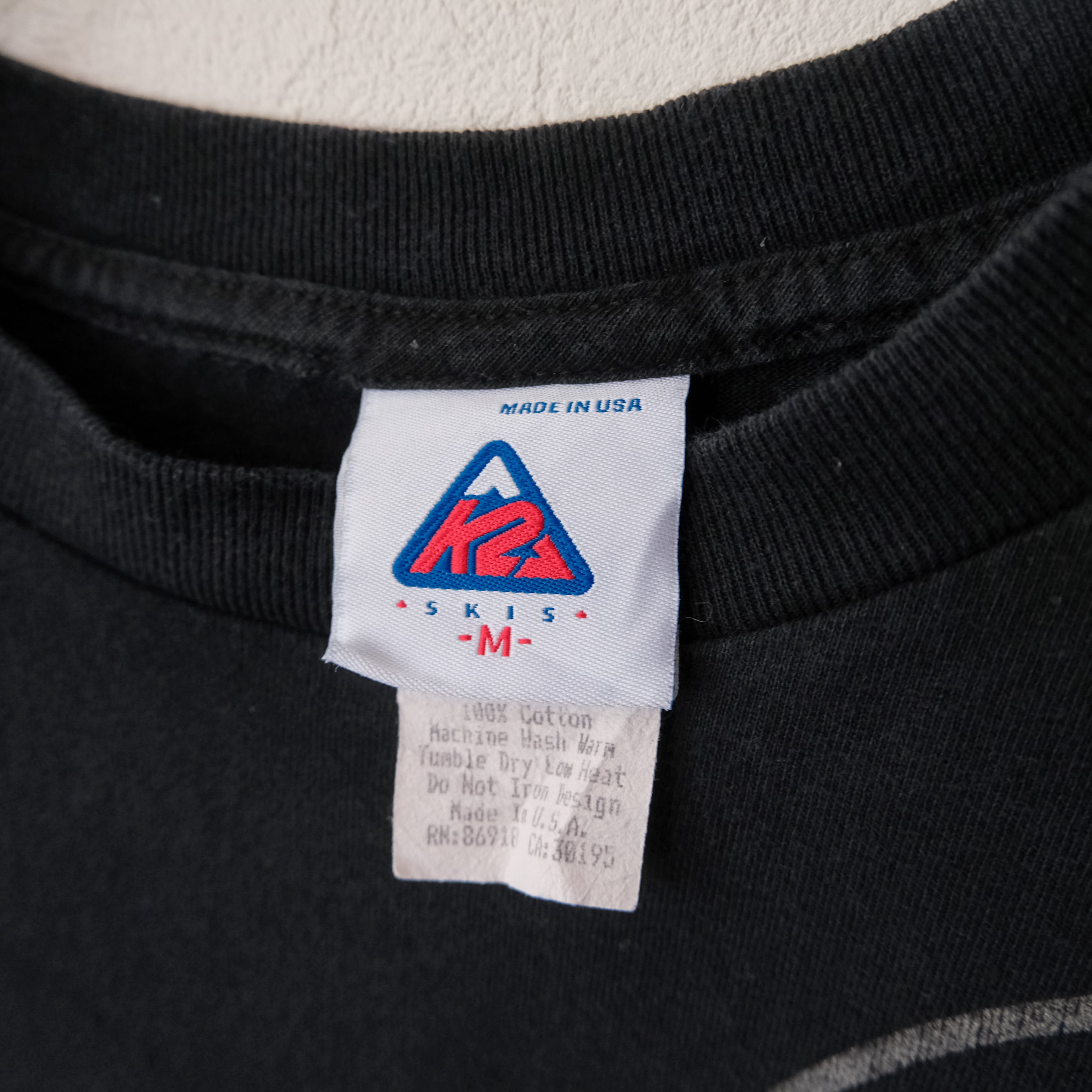 90s K2というスノボーブランドのtシャツ PEのターゲットロゴ
