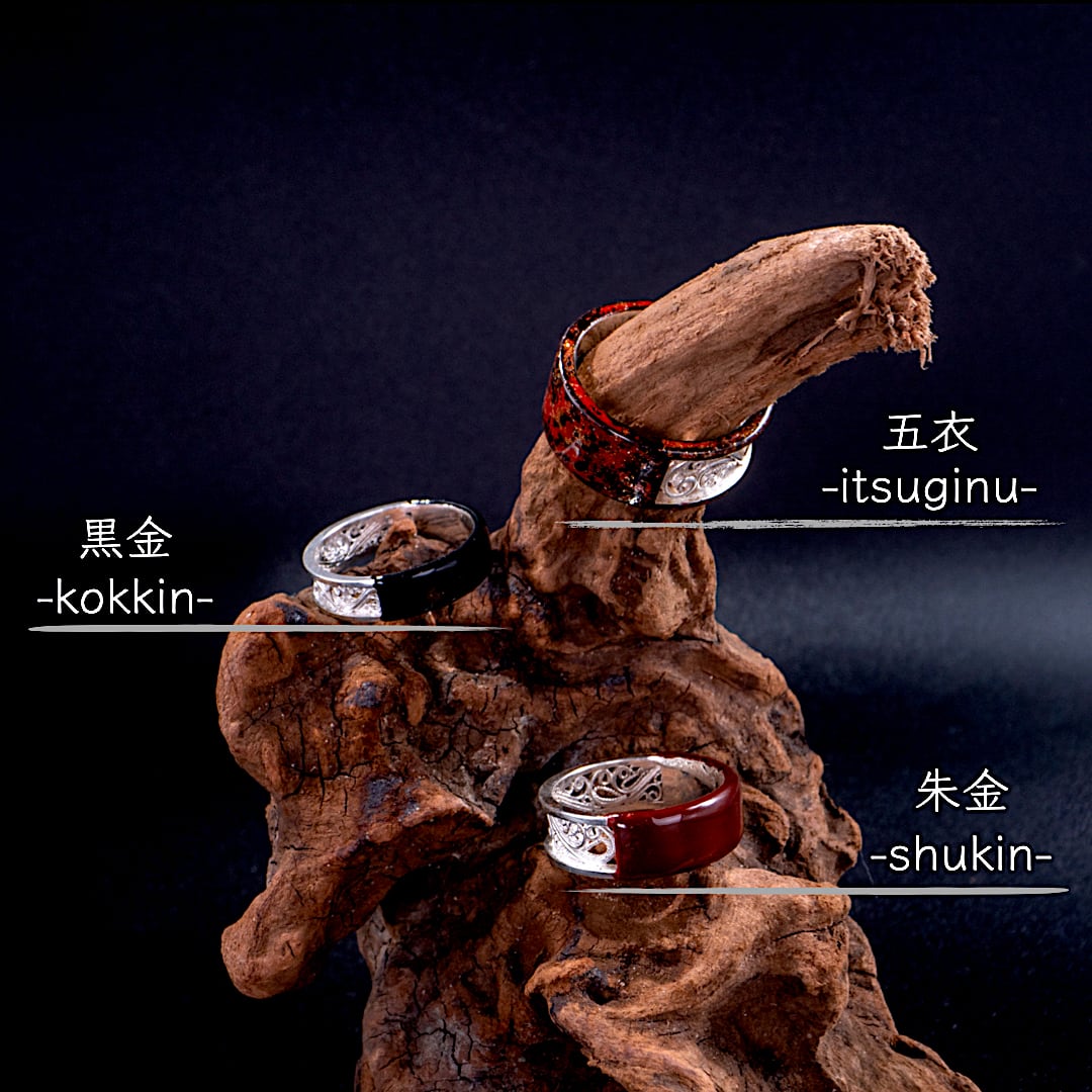 朱金 -shukin-】銀線×漆リング | KRAFT DORF