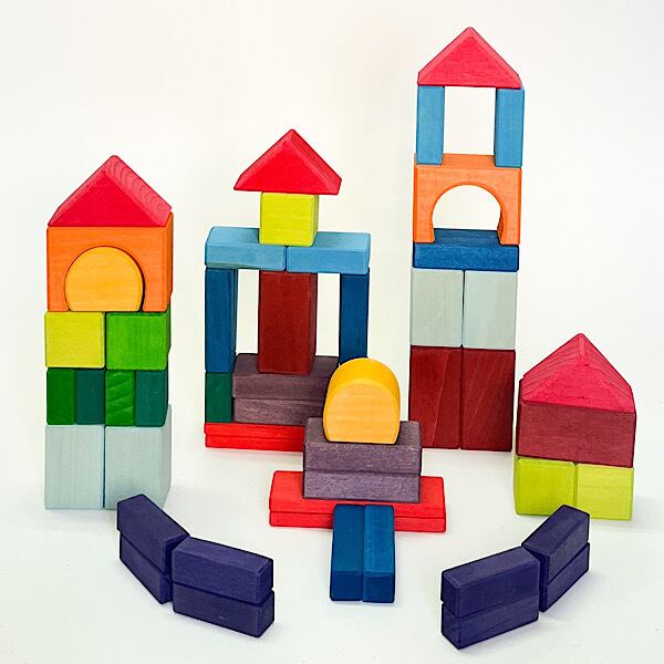 新品　IRODORI カラフル 木製 積み木 Amazon | ニチガン NICHIGAN IRODORI 積み木 知育玩具 | 積み木