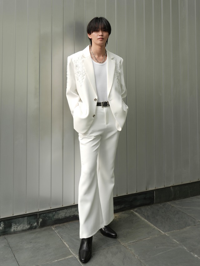 【ALUDE SELECT】flower embroidery set up（2color）