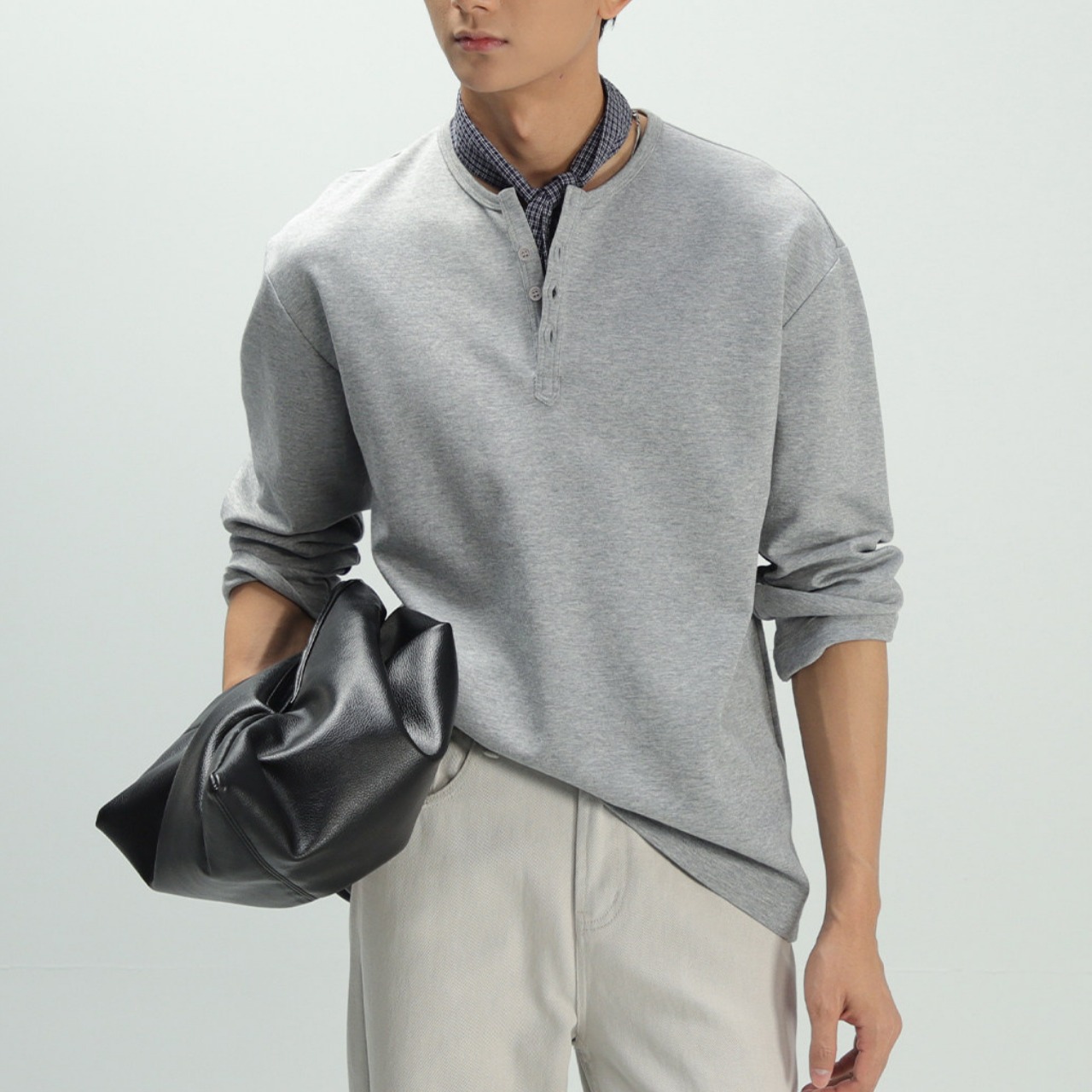 ヘンリーネックロングスリーブトップス　TB1837・画像4