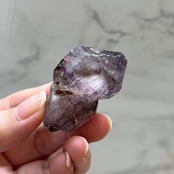 エレスチャルアメジスト2*セイクリッドセブン原石*木製台座付き*天然石インテリア*置き物
