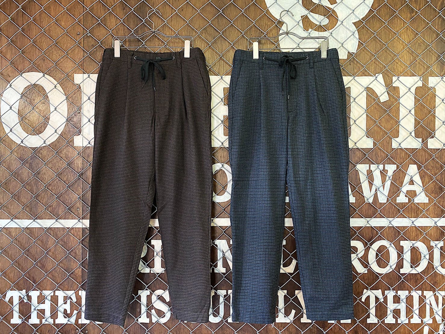 千鳥格子柄 EASY TROUSER PANTS | OLDENTIMES OKINAWA