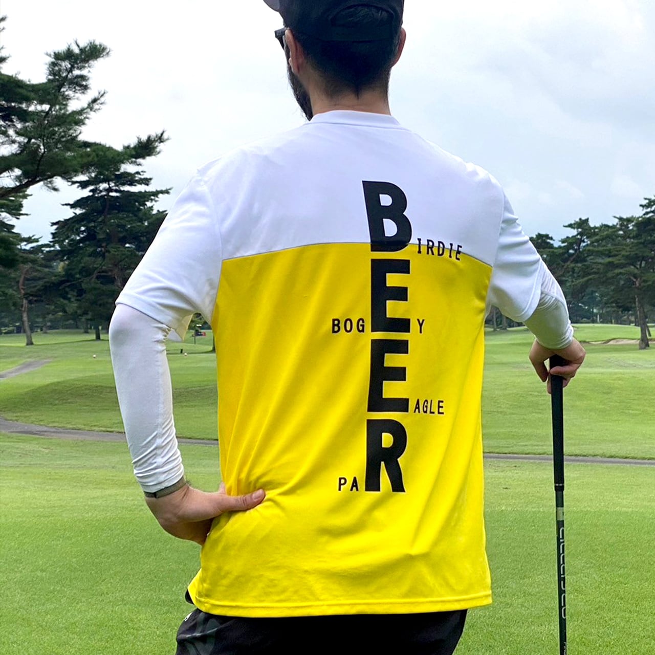 BEERゴルフ モックネックTシャツ（ブラック） | BEER