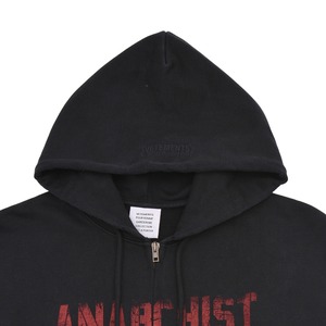 【VETEMENTS】ANARCHIST FRONT ZIP-UP HOODIE