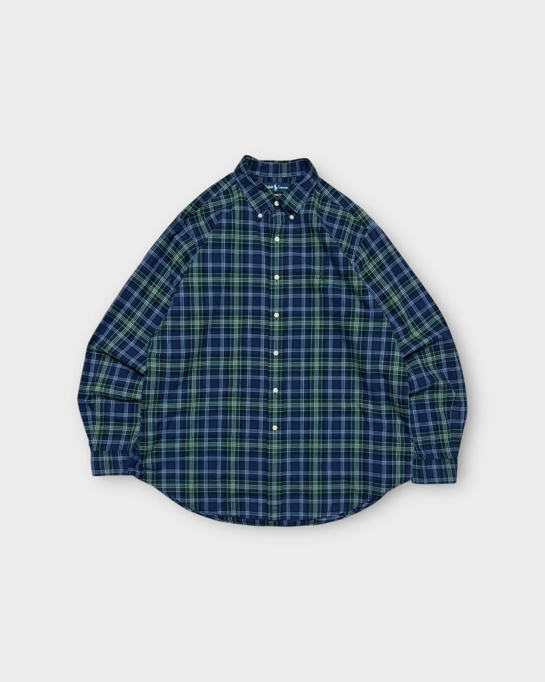 【VINTAGE】1990’s “Ralph Lauren” Plaid B.D. Shirt