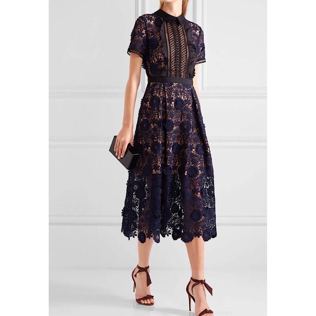 海外インポート 総レース ワンピース お出かけ フォーマル ワンピースドレス ミモレ丈 半袖 Sk 0018 Happy Orurea ハッピーオルレア