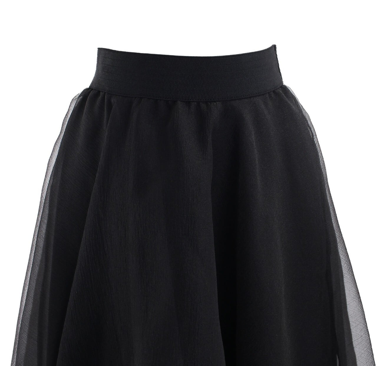 【ラテン】新品　シフォンオーガンジーアシンメトリー中丈　スカート　ｒ24 ロングスカート アシンメトリー レース シフォン スカート