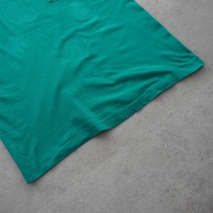 90s FRUIT OF THE LOOM Pocket TEE solid green "made in USA" [XL] 古着