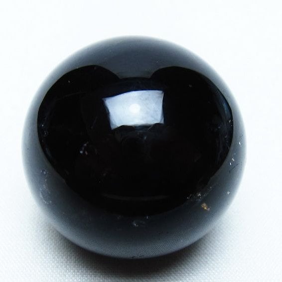 モリオン 丸玉 36mm 黒水晶 スフィア 置物 一点物 141-8074